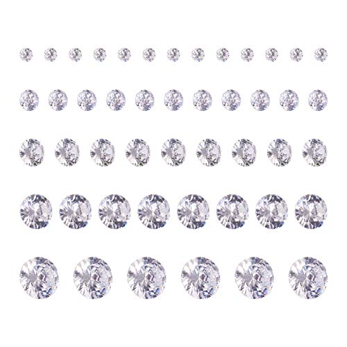 50 Stück 4 mm facettierte kubische Zirkonia-Strass-Diamant-Form, Güteklasse A, Strass-Cabochons, Kristall-Diamant-Perlen für Nagelkunst, Handwerk, Schmuckherstellung, Kristallfarbe, transparent, 2 von EZVFIRPDFZ