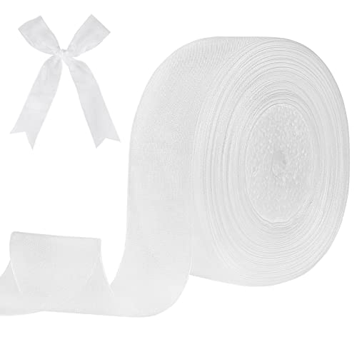 Doppelseitiges Chiffonband für Geschenkverpackungen, Weihnachten, Hochzeit, Party, Zeremonie, Dekorationen und Bastelarbeiten, 40 mm x 45,7 m, Rosa von EZVFIRPDFZ