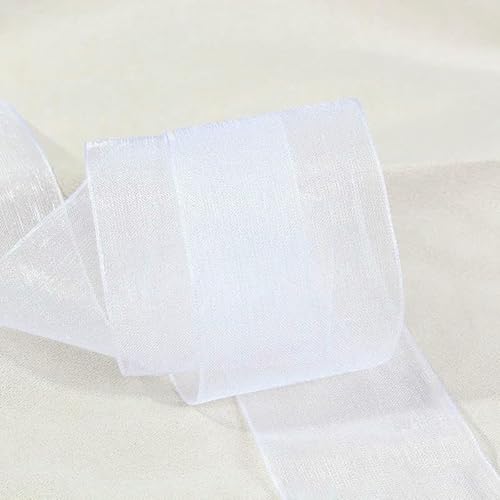Durchsichtiges Chiffonband, Organza-Satinbänder für Geschenkverpackungen, Dekoration, Hochzeitssträuße, Partykranz, Spitzenstoff, 9,1 m Durchsichtiges Chiffonband, Organza-Satinbänder für Geschenkverpackungen, Dekoration, Hochzeitssträuße, Partykranz, Spitzenstoff, 9,1 m von EZVFIRPDFZ