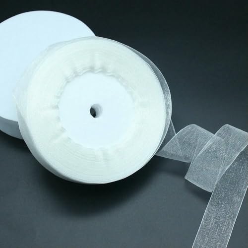 Durchsichtiges Chiffonband, Organza-Satinband, 2,5 cm, 45,7 m, DIY-Geschenkverpackung, Dekoration, Hochzeitsband, Nähzubehör, Stoff Durchsichtiges Chiffonband, Organza-Satinband, 2,5 cm, 45,7 m, DIY-Geschenkverpackung, Dekoration, Hochzeitsband, Nähzubehör, Stoff von EZVFIRPDFZ