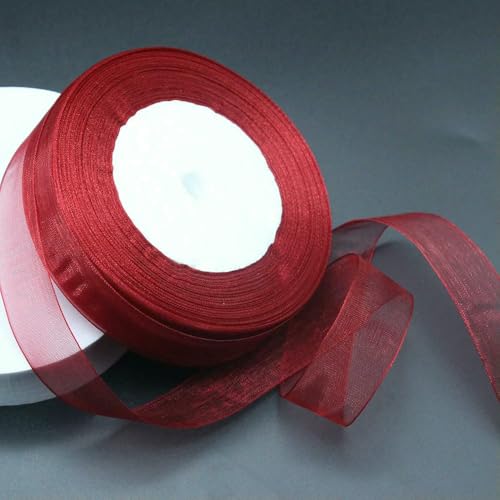Durchsichtiges Chiffonband, Organza-Satinband, 2,5 cm, 45,7 m, DIY-Geschenkverpackung, Dekoration, Hochzeitsband, Nähzubehör, Stoff Durchsichtiges Chiffonband, Organza-Satinband, 2,5 cm, 45,7 m, DIY-Geschenkverpackung, Dekoration, Hochzeitsband, Nähzubehör, Stoff von EZVFIRPDFZ