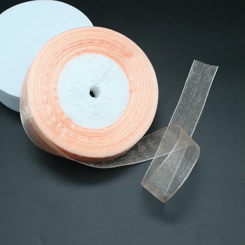 Durchsichtiges Chiffonband, Organza-Satinband, 2,5 cm, 45,7 m, DIY-Geschenkverpackung, Dekoration, Hochzeitsband, Nähzubehör, Stoff Durchsichtiges Chiffonband, Organza-Satinband, 2,5 cm, 45,7 m, DIY-Geschenkverpackung, Dekoration, Hochzeitsband, Nähzubehör, Stoff von EZVFIRPDFZ