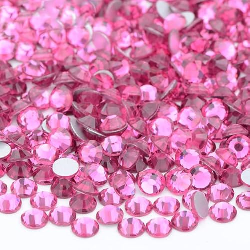 Großhandel 100 Brutto SS6 8 10 12 16 20 30 Kristalle, rosa, violett, flache Rückseite, Glas-Strasssteine, Großpackung zum Aufkleben auf Nageldekoration, Stein-02 Kristall-AB, SS6, 100 g, 14400 Stück, von EZVFIRPDFZ