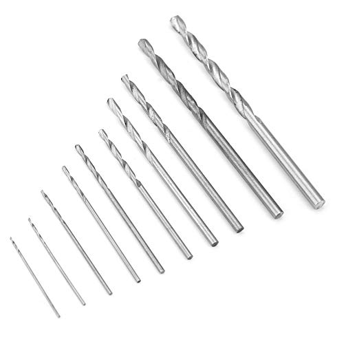 10 Pcs Hochgeschwindigkeitsstahl -Twist -Bohrer, Langlebig für Metall, Aluminium, Holz, mit Verschiedenen Größen für Alle Bohrjobs von Eacam