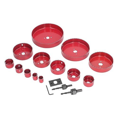 17pcs Lochsäge Kit, Langlebiger Schneidersatz für Metallholz -Kunststoff mit Tragetasche von Eacam