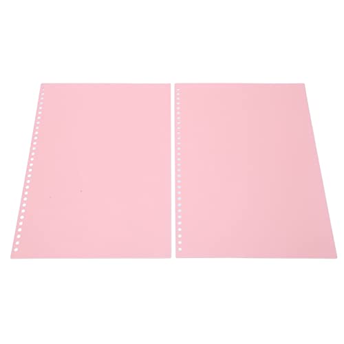 20pcs Blechschutz, Matte A4 -PP -Kunststoffabdeckung, 30 Löcher Zur Präsentation (Rosa) von Eacam