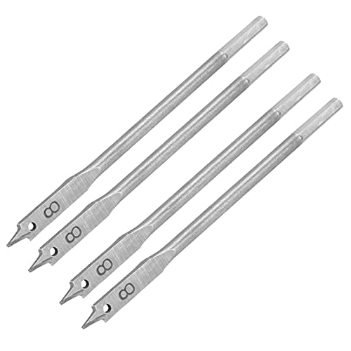 4pcs Spade -Bohrer, Hochkohlenstoff -Holzloch -Sägeschneider, Genaue Positionierung, 8 -mm -Öffnung für Holzbearbeitung von Eacam