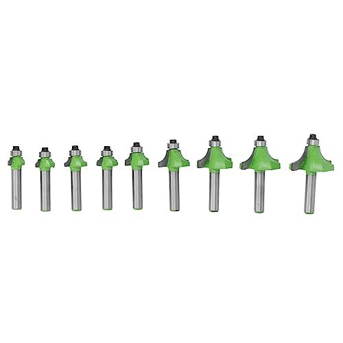 9pcs Perlenbits, Wolframstahl -Legierungs -Router -Bit mit PTFE -Beschichtung, Holzbearbeitungswerkzeugen Zum Kanten, Trimmen, Schlitz, für Massives Holz, MDF, Sperrholz von Eacam