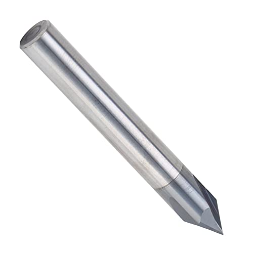 Chamfer End Mill, 3 Flöte 60 Grad Wolframstahl CNC -Schnitzrouter Bit für Aluminium- und Kupferfräsen -Cutter -Werkzeuge (D8*60 °*60l) von Eacam