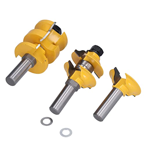 Clean Cut Router Bit Set, Robuster Kohlenstoffstahl 1/2 -Zoll -Schaft, -Holzbearbeitungsschneider für Schranktür, Tafel, Tischplatte von Eacam