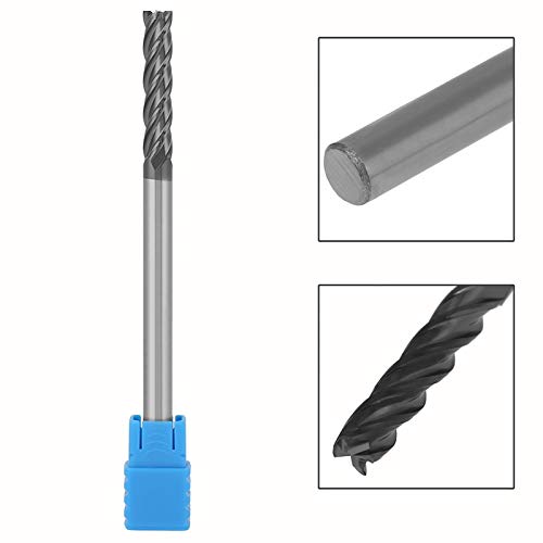 Eacam 6 Mm Durchmesser X 100 Mm Länge, 4-schneidiger Schaftfräser aus Wolframkarbid, CNC-Fräser, Schneideinsatz für Hohe Arbeitseffizienz, Verschleißfestigkeit, 1 Stück von Eacam