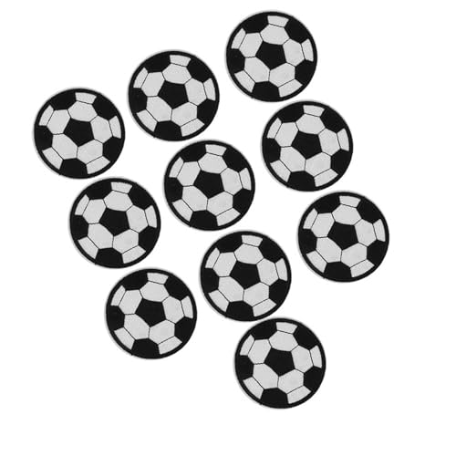 Fußball-Stickerei-Patches, 10 X Patch-Aufkleber-Abzeichen mit Spezialkleber, Stoffmaterial, für Bekleidungszubehör von Eacam