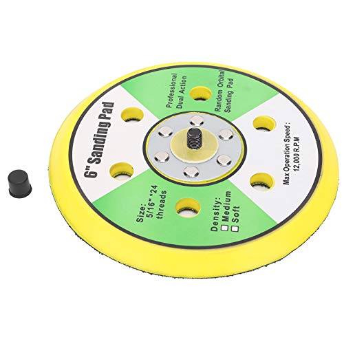 Universelle 6 -Zoll -Schleifkissen Runde Schleifscheibe, ABS -Material, 6 Löcher, für Kanten und Oberflächen von Eacam