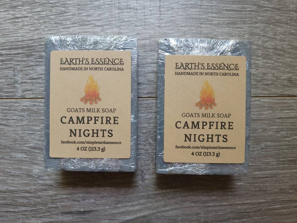 Campfire Nights 120 Ml Ziegenmilchseife, Handgemachte Naturseife, Herrenseife, Damenseife von EarthsEssenceNC