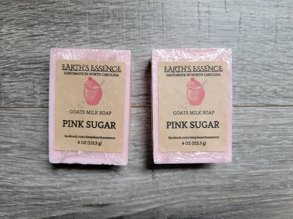 Rosa Spun Sugar 4 Unzen Ziegenmilchseife, Handgemachte Ziegenmilch, Naturseife, Seife Für Frauen, Duftende von EarthsEssenceNC