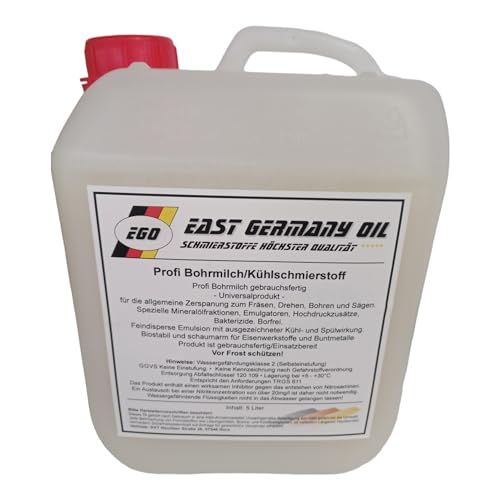 Kühlschmierstoff Bohrmilch gebrauchsfertig (Kanister 5 Liter) von East Germany OIL