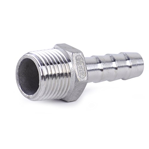 1/2" Edelstahl-Außengewinde-Rohrverschraubung 12mm Barb-Schlauchanschluss-Adapter von Eastar