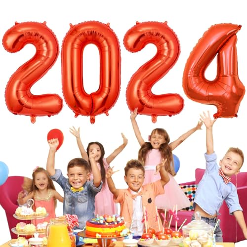 2024 Luftballons Gold,40 Zoll Folienballons | Ästhetische Riesen-Universal-Neujahrsballons 2024 für Festival-Partyzubehör Eastuy von Eastuy