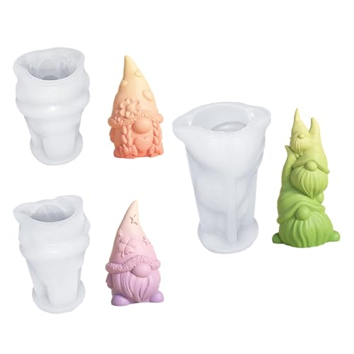 3 Stück Silikonformen Gießformen Ostern, Silikonform Ostern Wichtel, Gießformen Silikon Ostern, Wichtel Frühling, 3D Osterwichtel Kerzenformen für Ostern Deko, Ostern Geschenk, Wichtel Figuren von Eastuy