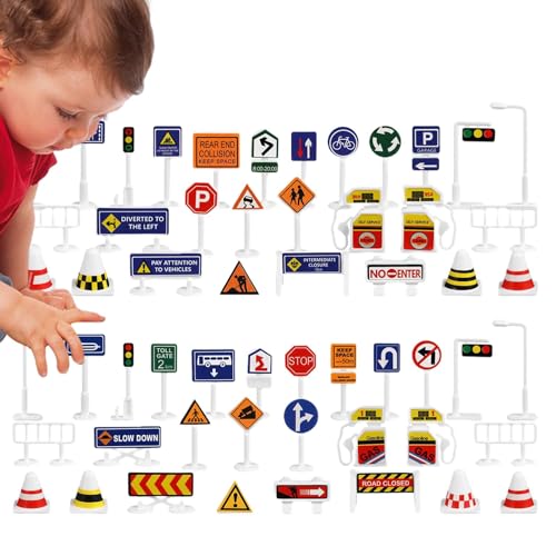 Eastuy Verkehrszeichen-Spielzeug für Kinder,Verkehrszeichen-Spielzeug | Kleines Verkehrszeichen-Spielzeug für Kinder,TKids spielen Verkehrszeichen für draußen, zu Hause, in der Schule, im Auto und auf von Eastuy