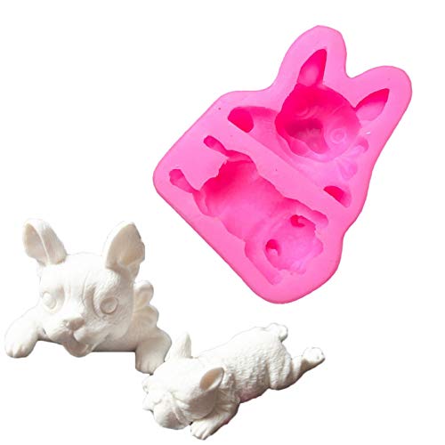 Easy-topbuy Silikon Seifenformen Welpenform, Pei 3D Seifenform Süße Hundeformen Kuchendekorationsform, Silikon Tiere Form Aroma Steinformen von Eastuy