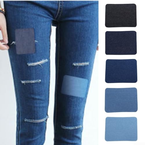 Reparaturflicken zum Aufbügeln für Kleidung, 10-teiliges Set zum schnellen Fixieren von Jeans und zur Verbesserung modischer Looks von EasyByMall