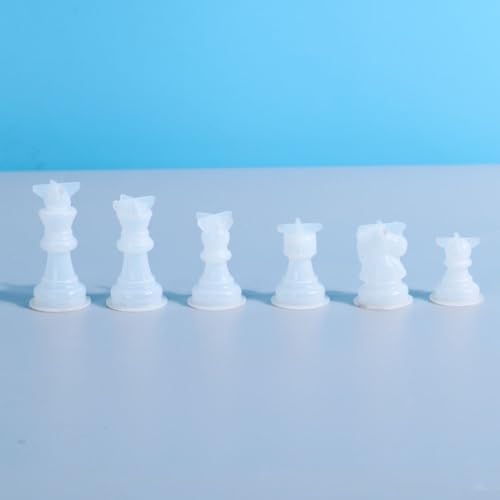 Schach-Set, Silikonformen, perfekt zum Basteln Ihres eigenen Epoxidharz-Schachsets (Schachfiguren) von EasyByMall