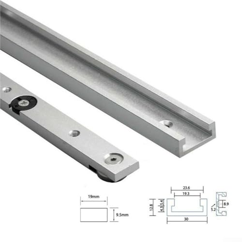 T-Schienenkonfiguration aus robustem Aluminiummaterial, optimieren Sie Ihre Holzbearbeitungsprojekte noch heute (300 mm Gehrungsstange + 300 mm T-Schiene) von EasyByMall