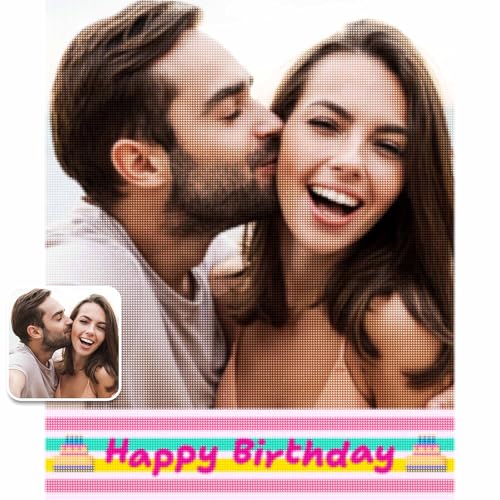 Easycosy 5D Diamond Painting Eigenes Foto - Personalisiertes Diamant Painting Full Bilder Set, mit vielen Mustern als Personalisierte Geschenke für sich Erwachsene zum Geburtstag -Home Dekor 50x60cm von Easycosy