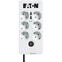 EATON Protection Box 6 USB DIN 6-fach Steckdosenleiste mit Überspannungsschutz weiß von Eaton