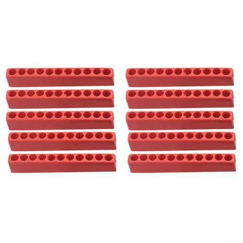 Eawfgtuw Schraubendreher-Bithalter, Aufbewahrungs-Organizer-Set, 10 Stück, 6/10 cm Sechskantschaft, Bohrerständer, 6/11 Löcher, weiches Gummi, Werkzeug-Organizer für Werkstatt, Heimwerker (B) von Eawfgtuw