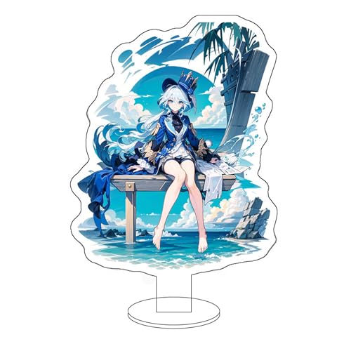 Eaxnmenz Genshin Impact Furina Focalors Ständerfigur Acryl Stand Merch Figur Anime Ornaments 6 Zoll (Furina Focalors) von Eaxnmenz