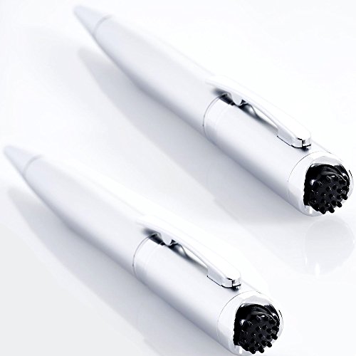 Eaxus 2er Set Kugelschreiber mit Vibration Kuli Massagestift Druckkugelschreiber Massage Schreibstift Wellness Stift von Eaxus