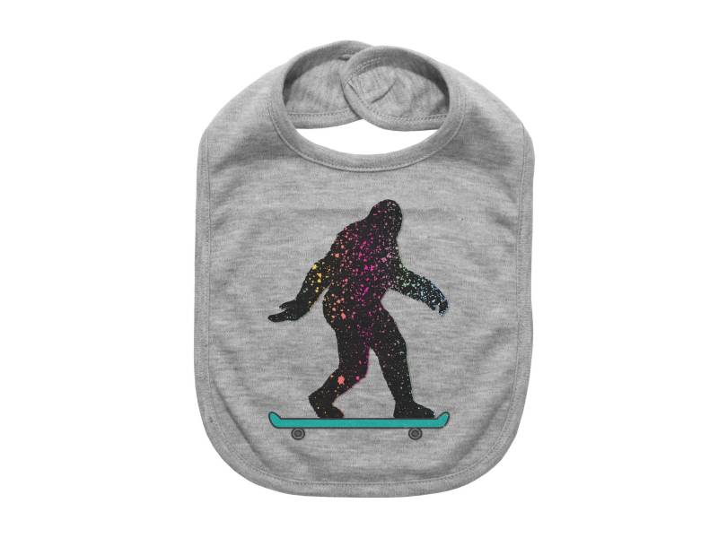 Bigfoot Bib, Sasquatch Big Skater, Skateboard Baby Future Skater Geschenk, Sublimated Design von EbenezerFire