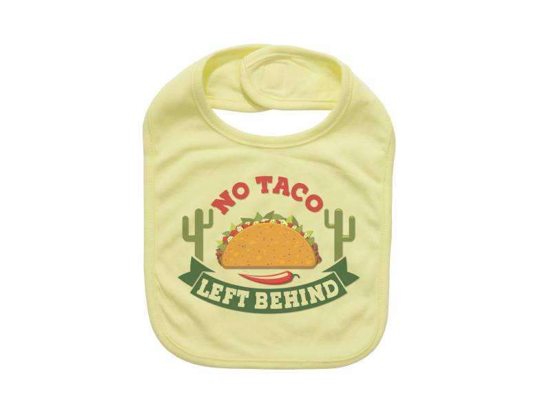 Taco Lätzchen, Kein Zurückgelassen, Baby Lustiger Taco, Sublimiertes Design, Baby, Geschenk Für Super Weiches Liebhaber, Lätzchen von EbenezerFire