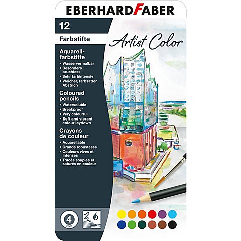 Aquarellstifte-Set, 12 Stifte von Eberhard Faber