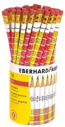 EBERHARD FABER 511872 Bleistift "1 x 1", mit Radierer, 72er Kücher von Eberhard Faber