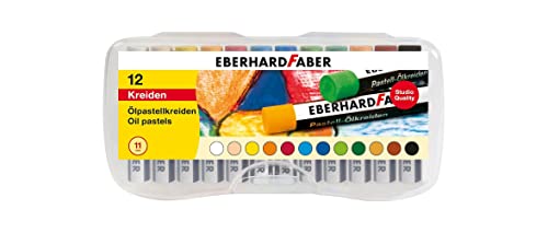 Eberhard Faber 522013 - Ölpastellkreide, 12 bruchsichere Ölkreiden, 11 mm Durchmesser von Eberhard Faber