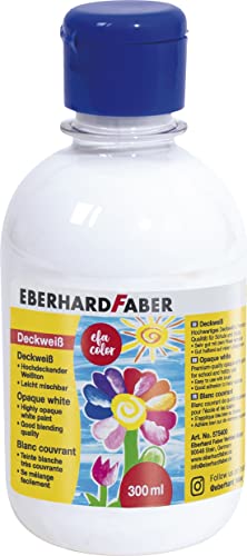 Eberhard Faber 575400 - Deckweiß EFA Color, 300 ml Flasche, mit hochdeckendem Weißton von Eberhard Faber