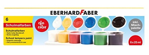 Eberhard Faber 575506 - Schulmalfarben EFA Color, 6 Farben je 25 ml inkl. einer Mischpalette von Eberhard Faber