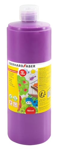 Eberhard Faber 578933 - Fingerfarbe EFA Color, manganviolett, 750 ml, schnelltrocknend und auswaschbar von Eberhard Faber