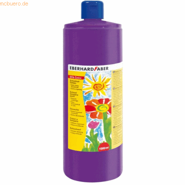 Eberhard Faber Schulmalfarbe Efacolor Tempera 1000ml Flasche purpurvio von Eberhard Faber