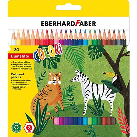 Farbstifte-Set, 24 Stifte von Eberhard Faber