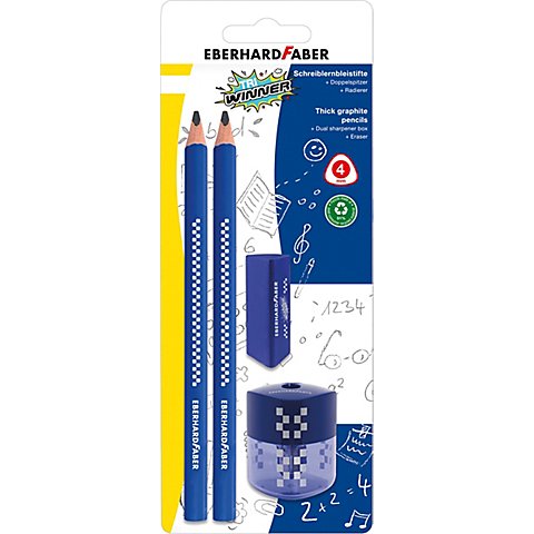 Schreiblernbleistifte-Set Winner, 4-teilig von Eberhard Faber