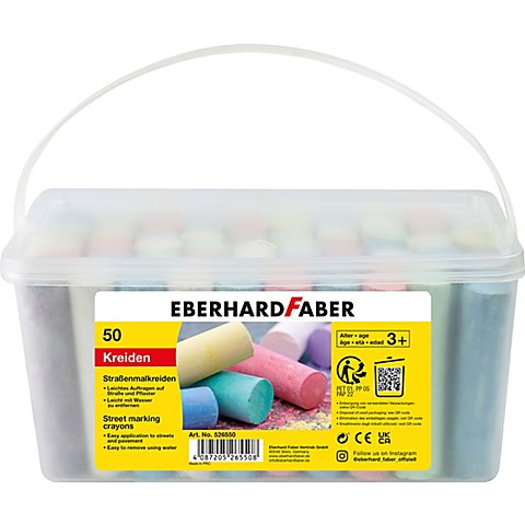 Straßenmalkreiden, 50 Stück von Eberhard Faber