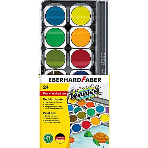 Winner Deckfarbkasten, 24 Farben von Eberhard Faber