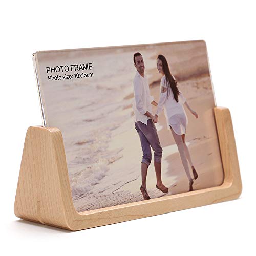 Ecentaur Schreibtisch Holz Fotorahmen Bilderrahmen für Home Decor Tischplatte Display Art 4x6 Horizontal von Ecentaur