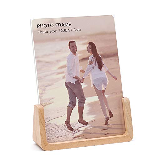 Ecentaur Schreibtisch Holz Fotorahmen Bilderrahmen für Home Decor Tischplatte Display Art 4x6 Vertikal von Ecentaur