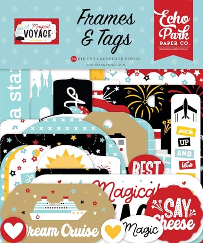 Echo Park Cardstock Ephemera 33/Pkg-Frames & Tags, A Magical Voyage von Echo Park Paper Company