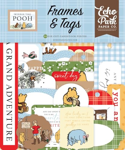 Echo Park Cardstock Ephemera 33/Pkg-Frames & Tags, Winnie The Pooh von Echo Park Paper Company